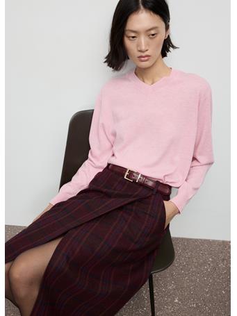 MANGO - V-neck Knit Sweater MEDIUM PINK