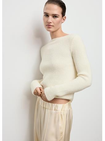 MANGO - Knitted Ribbed Sweater NATURAL WHITE