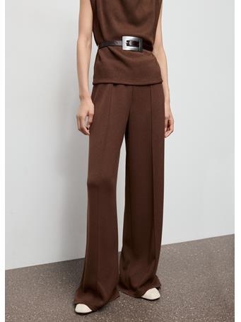 MANGO - Seam-detail Straight-fit Pants DARK BROWN