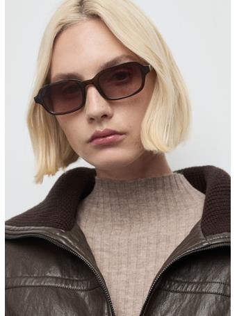 MANGO - Perkins-neck Ribbed Dress MEDIUM BROWN