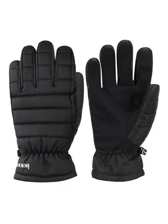 ISOTONER - Men's Quilted Pongee with Gathered Wrist Glove BLACK
