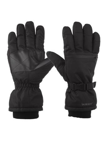 ISOTONER - Men's Waterproof Extended Cuff Ski Glove BLACK