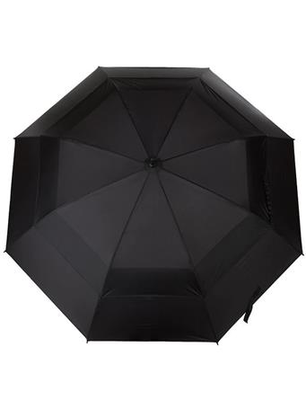 ISOTONER - Mulligan Golf Size Auto Open Vented Canopy Umbrella BLACK