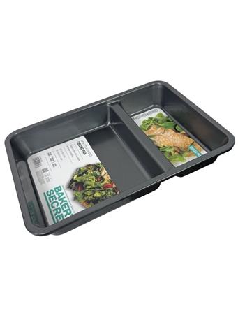 EURO-WARE INC - Baker's Secret - Non Stick Two Section Oblong Pan BLACK