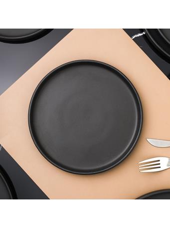 STONE LAIN - Celina Stoneware Dinner Plate Set - 4-Piece BLACK