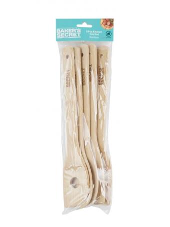EURO-WARE INC - Baker's Secret - 5 Piece Bamboo Kitchen Tool Set LIGHT BROWN