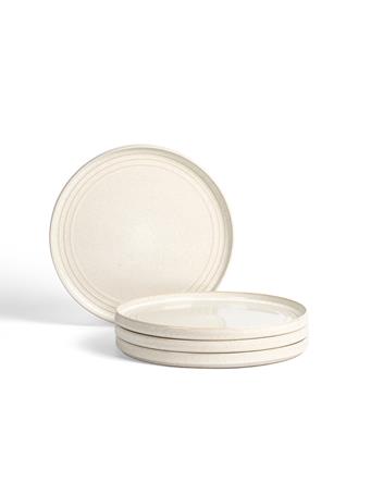 STONE LAIN - Claire Stoneware Dinner Plate Set - 4-Piece CREAM