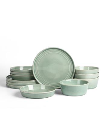 STONE LAIN - Claire Stoneware Dinnerware Set - 12-Piece MINT