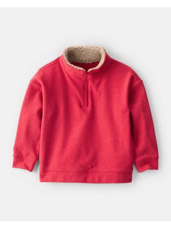 CARTERS - Toddler Boy Long-Sleeve Quarter-Zip Pullover Sweatshirt RED
