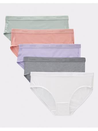HANES - Originals Girls' SuperSoft Hipster Underwear - 5-Pack MULTI