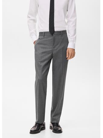 MANGO - Flowy Straight-fit Trousers DK GREY