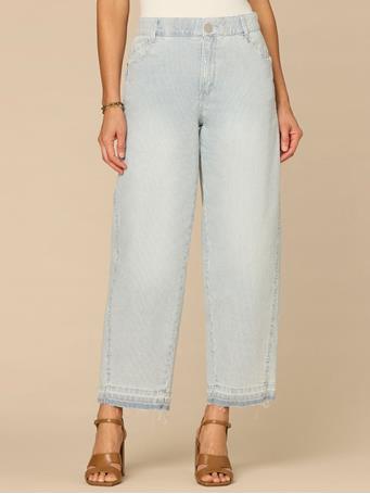 DEMOCRACY - "Ab"solution Skyrise Release Hem Relaxed Barrel Leg Jeans POWDER BLUE ARTISANAL