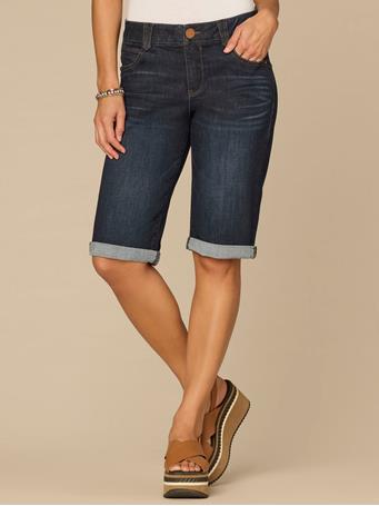 DEMOCRACY - “Ab”solution Mid-Rise Dark Indigo Artisanal Bermuda Shorts DARK INDIGO ARTISANAL