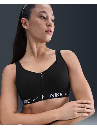 NIKE - Indy High Support Women's Padded Front-Zip Sports Bra BLACK
