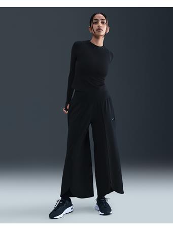 NIKE - One Relaxed Women's Dri-FIT High-Waisted Pants BLACK/DK SMOKE
