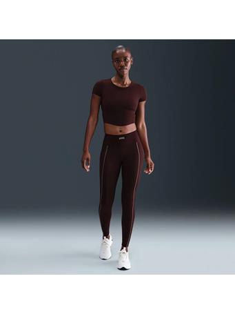 NIKE - One Women's High-Waisted Full-Length Leggings BURGUNDY CRUSH