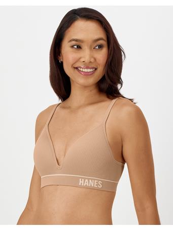 HANES - Originals Women's Seamless Rib Contour Bralette DEEP GLOW