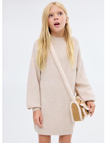 MANGO - Knit Midi Dress MED BROWN