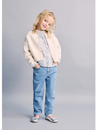 MANGO - Paper Bag Jeans With Buttons BLUE