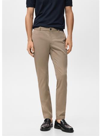 MANGO - Barna Slim-fit Twill Chino Trousers BEIGE