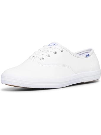 KEDS (SPORTS HOUSE) - Champion Leather Lace-Up Sneakers, WHITE