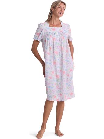 MISS ELAINE - Seersucker Floral Short Robe 175 MULTI