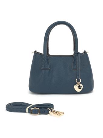 DS HANDBAGS - Satchel With Charm Detail BLUE