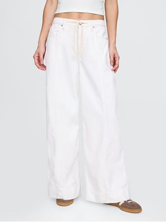 GAP - Mid Rise UltraSoft Baggy Jeans OPTIC WHITE