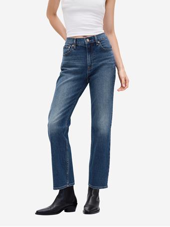 GAP - High Rise '90s Slim Straight Crop Jeans DARK INDIGO