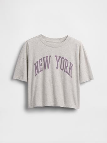 GAP - Kids Oversized State Graphic T-Shirt B03 LIGHT GREY HEATHER