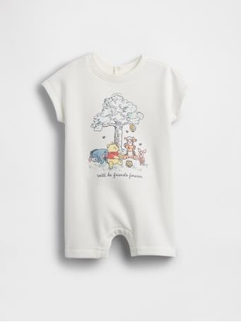 GAP - Baby Winnie The Pooh VintageSoft Shorty One-Piece NEW OFF WHITE