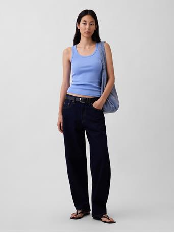 GAP - Rib Scoop Tank Top SHIRTING BLUE