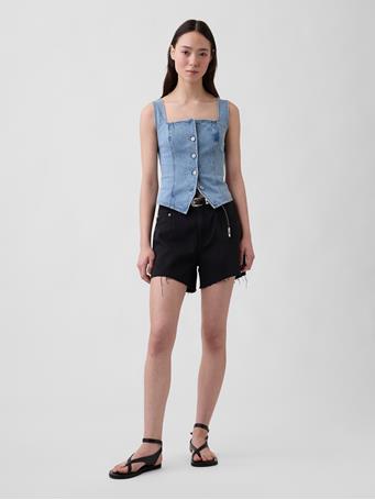 GAP - Denim Corset Top MEDIUM WASH