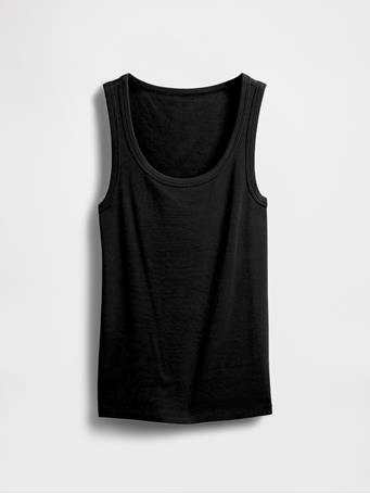 GAP - Rib Scoop Tank Top BLACK