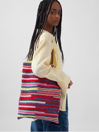 GAP - Crochet Tote Bag RAINBOW STRIPE
