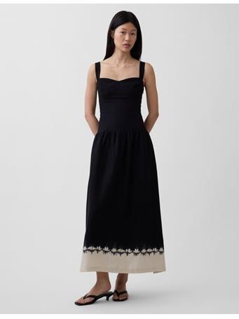 GAP - Linen-Blend Drop-Waist Corset Maxi Dress OMBRE
