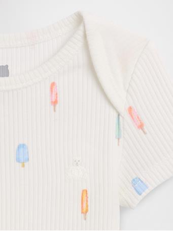 GAP - Baby First Favorites TinyRib Bodysuit ICE CREAM