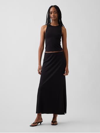 GAP - Jersey Maxi Skirt TRUE BLACK V2