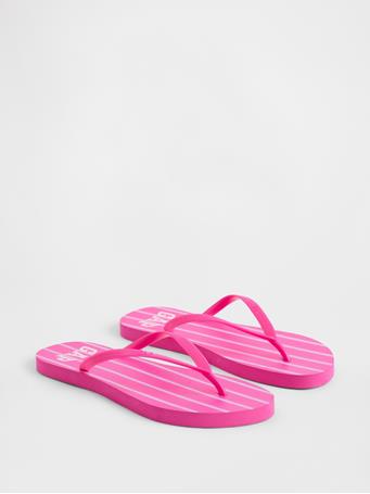 GAP - Gap Logo Flip Flops PINK STRIPE 8172-1