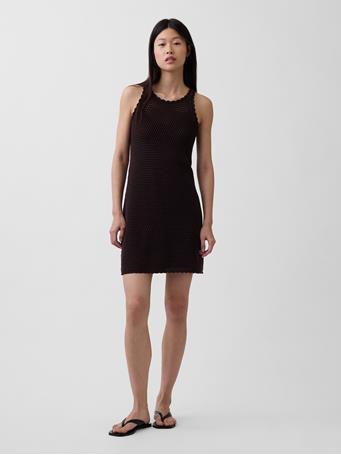 GAP - Crochet Mini Dress TERRA BROWN