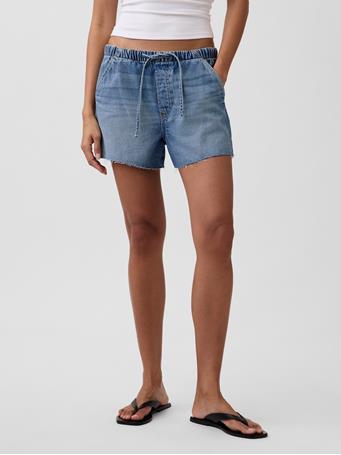 GAP - Low Slung Easy Denim Shorts MEDIUM INDIGO 15