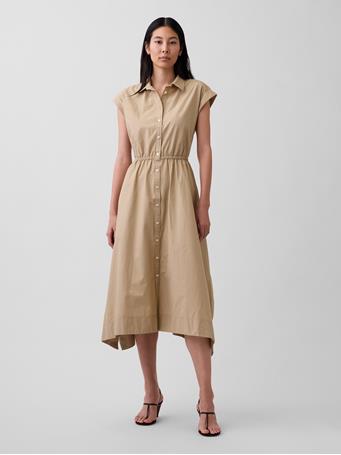GAP - Poplin Handkerchief Shirtdress ICONIC KHAKI