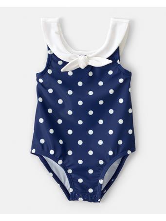 CARTERS - Baby Girl Polka Dot 1-Piece Swimsuit NAVY
