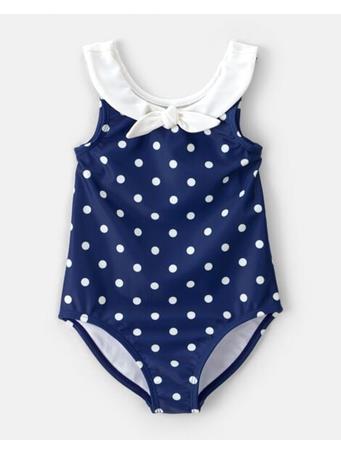 CARTERS - Toddler Girl Polka Dot 1-Piece Swimsuit NAVY