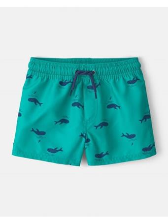 CARTERS - Toddler Boy Whale Swim Trunks GREEN