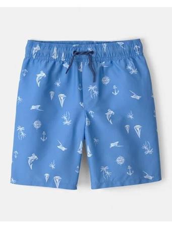 CARTERS - Boys Sailboat Swim Trunks BLUE