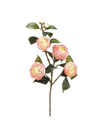 ALL STATE FLORAL - 29.5" Silk Camellia Flower Spray PEACH PINK