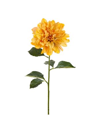 ALL STATE FLORAL - 27" Dahlia Silk Flower Stem YELLOW