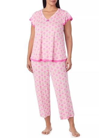 ELLEN TRACY - Women's Short Sleeve Top and Cropped Pants Set BLUSH/PT