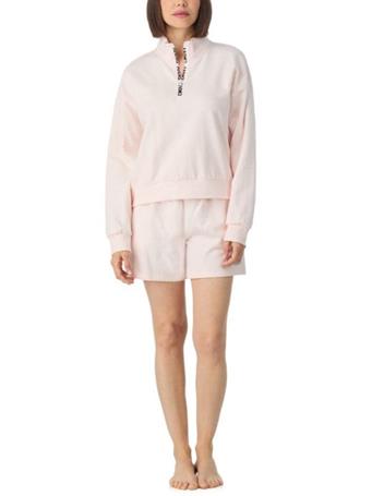 DKNY - Long Sleeve Top and Short Set LT PINK